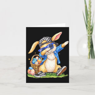 Carte Lapin de Pâques Cool Hip Hop Enfants Garçons