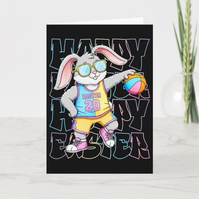 Carte Lapin de Pâques Cool Sketll Joyeuses Pâques Pour E (Devant)