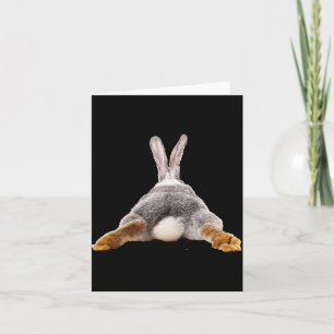 Carte Lapin de Pâques cul queue mignon t shirt