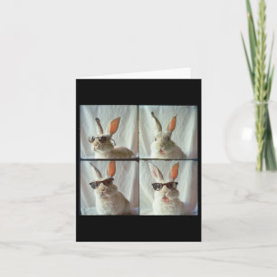 Carte Lapin De Pâques Dans Le Style Machine Photo Vintag