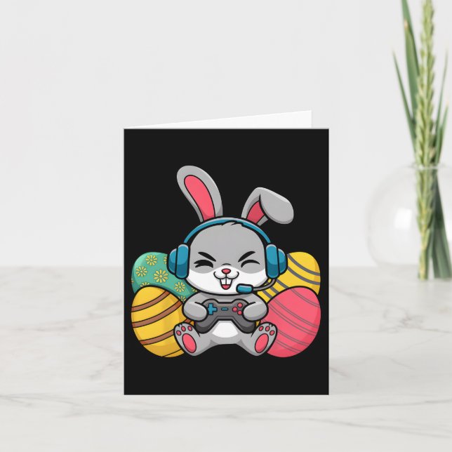 Carte Lapin de Pâques de jeu vidéo œufs de jeu pour joue (Devant)