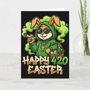 Carte Lapin de Pâques drôle de cannabis Stoner