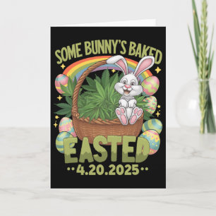 Carte Lapin de Pâques drôle de lapin qui fume de l'herbe