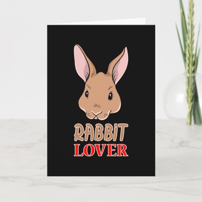 Carte Lapin de Pâques drôle idée cadeau mignon (Devant)