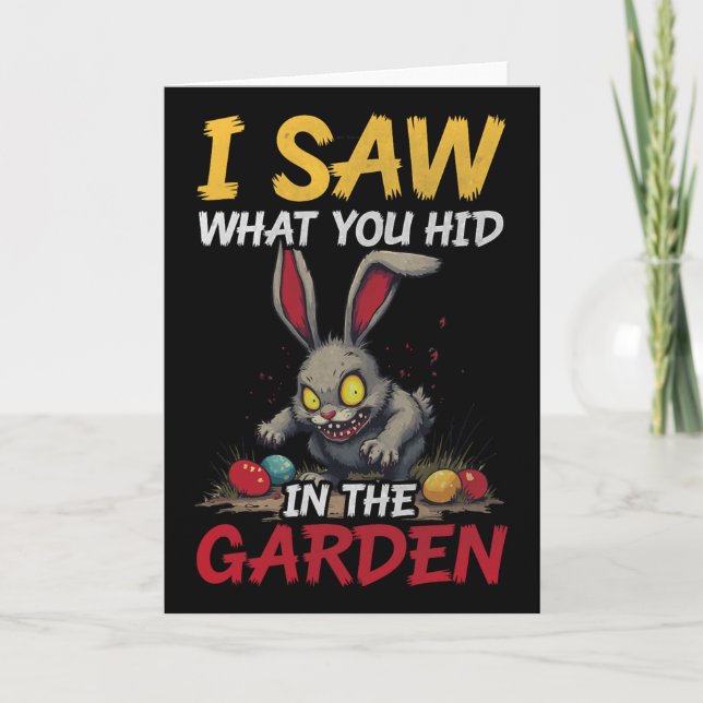 Carte Lapin de Pâques effrayant Lapin effrayant Horreur  (Devant)