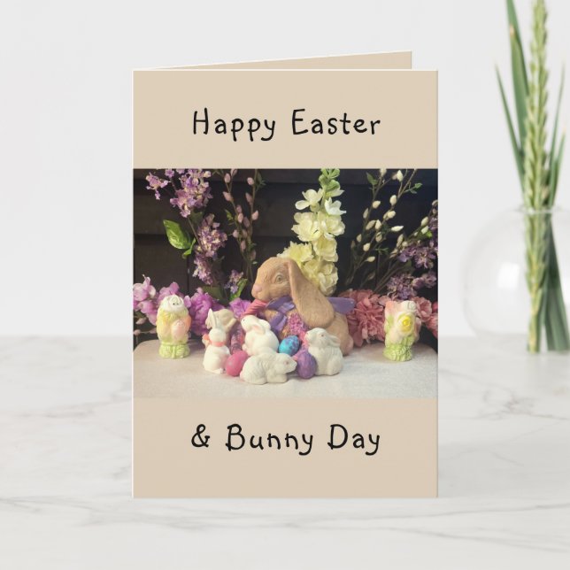 Carte Lapin de Pâques et petits assistants (Devant)