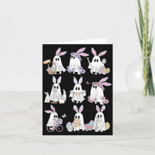 Carte Lapin de Pâques Fantôme Jour de Pâques Effrayant A
