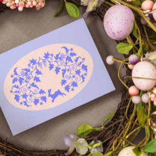 Carte Lapin de Pâques heureux 