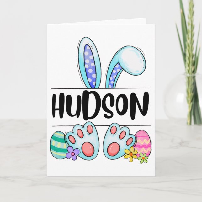 Carte Lapin de Pâques Hudson  (Devant)