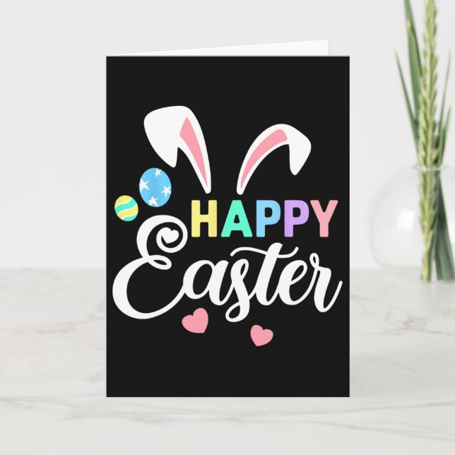 Carte Lapin de Pâques Joyeux Œufs de Pâques Oreilles de  (Devant)