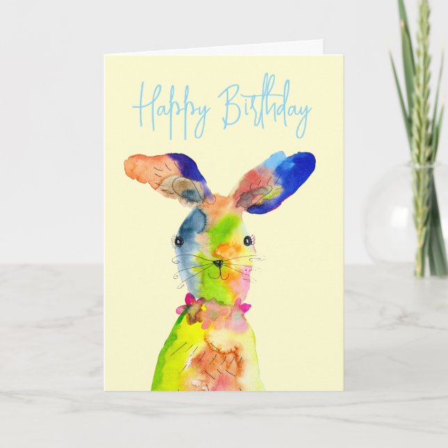 Carte Lapin de Pâques mignon  (Devant)