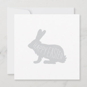 Carte lapin de Pâques moderne - Gris   Bonne Pâque