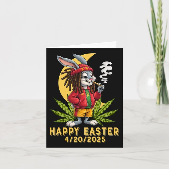 Carte Lapin De Pâques Stellé Avec Joint Pâques 2 (Devant)