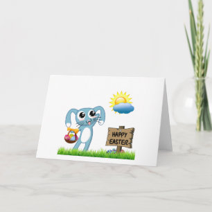 Carte Lapin de Pâques vous souhaite un Joyeux Pâques