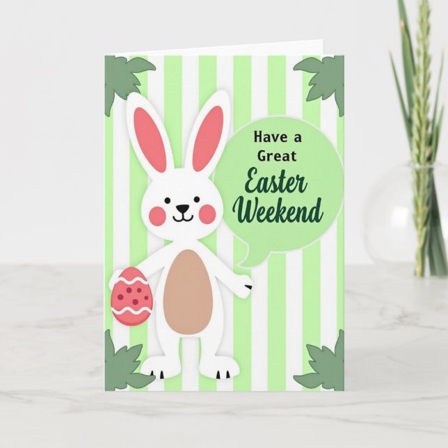 Carte Lapin de Weekend Heureux (Devant)