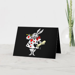 Carte Lapin de Wonderland Lapin de Pâques Jouant de la M