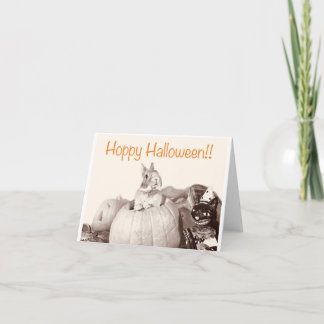 Carte Lapin d'Halloween Hoppy Halloween!