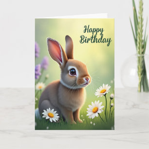 Carte Lapin Doux et Fluffy