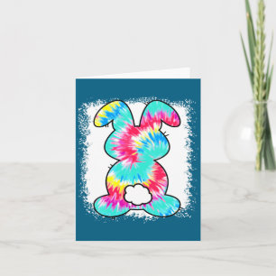 Carte Lapin drôle de lièvre Tie Dye Noeud papillon