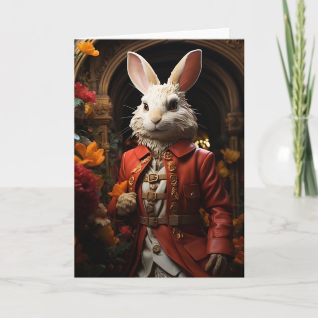 Carte Lapin en costume (Devant)