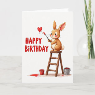 Carte Lapin Fantaisiste Cœur