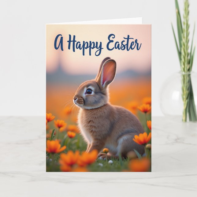 Carte Lapin Fleur d'Oranger (Devant)