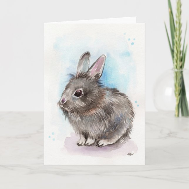 Carte Lapin gris (Devant)