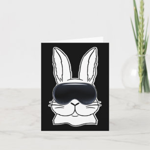 Carte Lapin heureux avec t-shirt de papa du jour de Pâqu