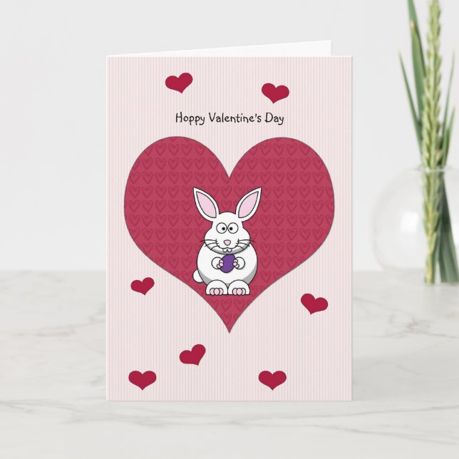 Carte lapin lapin de Saint Valentin (Devant)