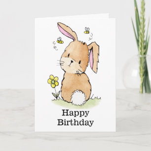 Carte Lapin Lapin Et Abeilles Anniversaire