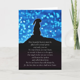 Carte Lapin Lapin Sympathie Perte De Animal Spirituel An