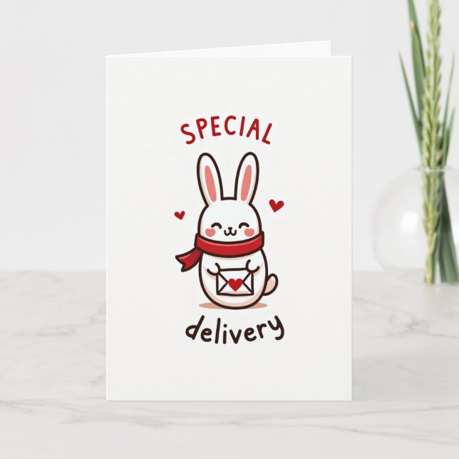Carte Lapin Livraison Spéciale (Devant)