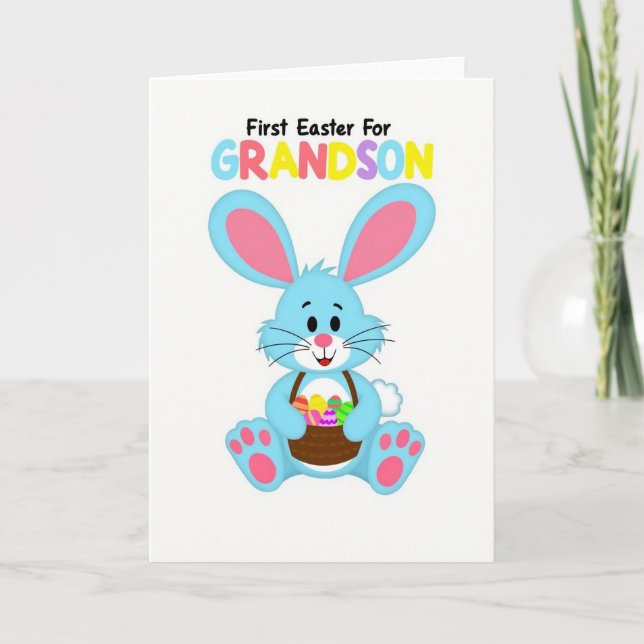 Carte Lapin Ovoides Rayés (Devant)