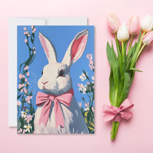 Carte lapin Pâques mignonne