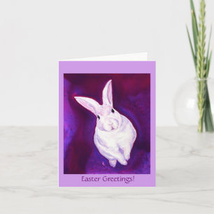 Carte Lapin Rabbit Pâques (le texte peut être modi
