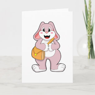 Carte Lapin randonneur avec sac