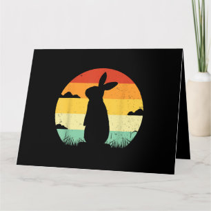 Carte Lapin Rétro Vintage Style 80s Amoureux de Lapin