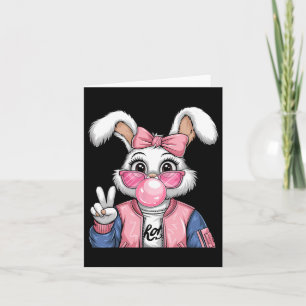 Carte Lapin Souffle de bulle de chaux gomme de Pâques Co