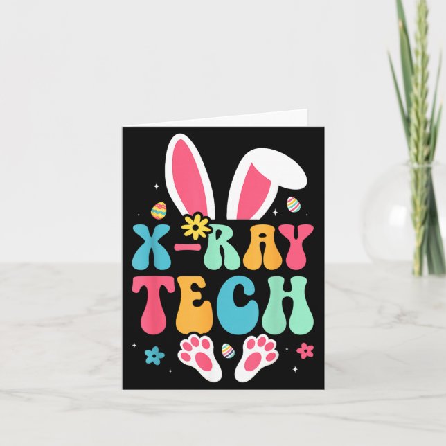 Carte Lapin technicien en radiographie de Pâques (Devant)