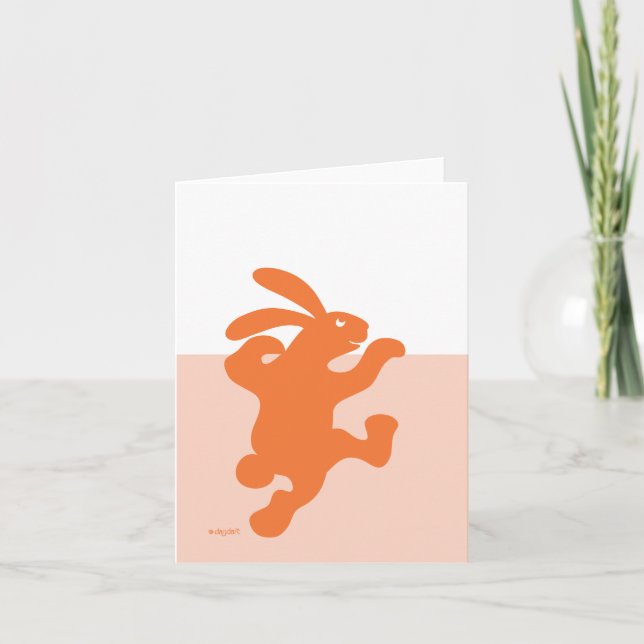 Carte Lapin terriblement orange ! (Devant)
