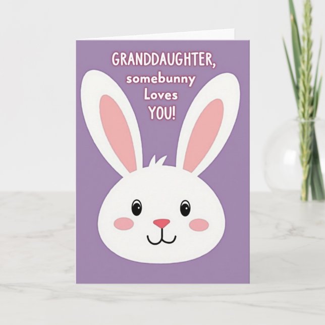 Carte Lapin Vous Aime Petite-Fille (Devant)