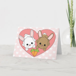 Carte Lapins d'amour