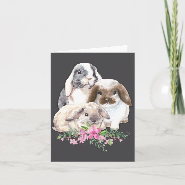 Carte Lapins de Pâques Maman Lapin (Devant)