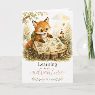 Carte L'apprentissage est une aventure Renard Encouragem