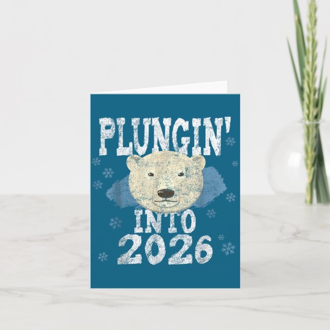 Carte Lar Bear Plongeon - Plongeon dans l'eau froide du  (Devant)