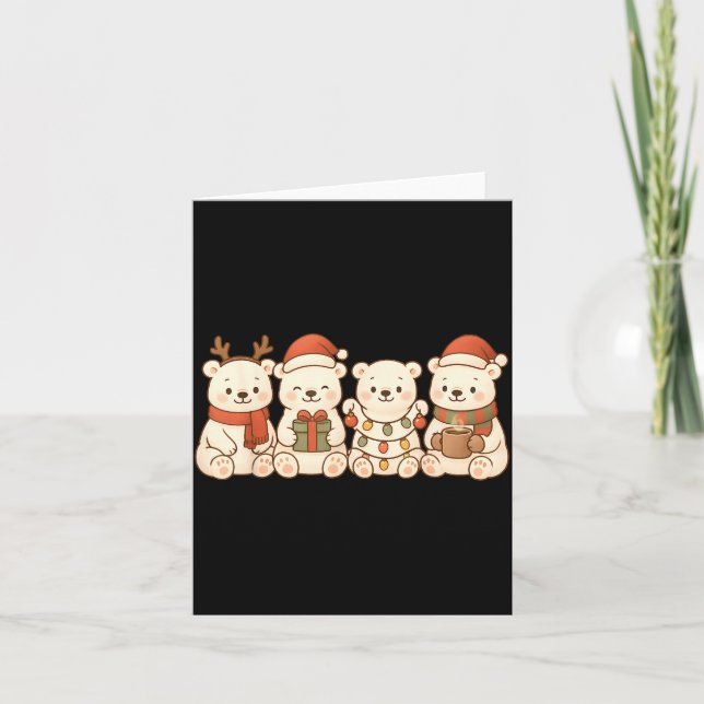 Carte Lar Bears Kids Boys Girls Christmas Lar Bears  (Devant)