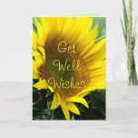 Carte Large Sunflower Get Well or any occasion-customize<br><div class="desc">Change the words on the front and inside of this beautiful sunflower for any occasion you need such as birthday,  mother's day,  sympathy,  good luck,  congratulations and many other uses. The see matching stamps & gift items go to my ASSORTED FLOWERS SECTION</div>