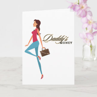 Carte L'argent de papa, mignonne & sassy adolescente fil
