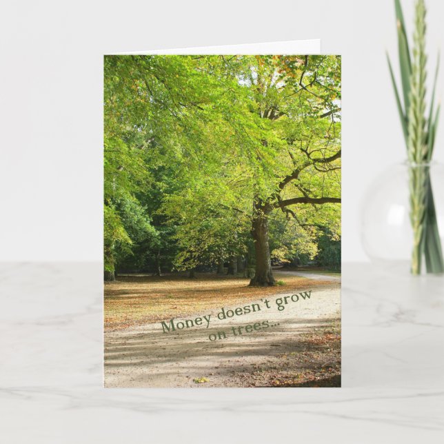 Carte L'argent ne pousse pas sur les arbres. (Devant)