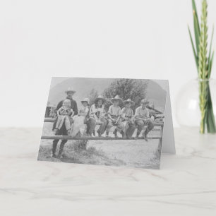 Carte Larry Larom avec six enfants